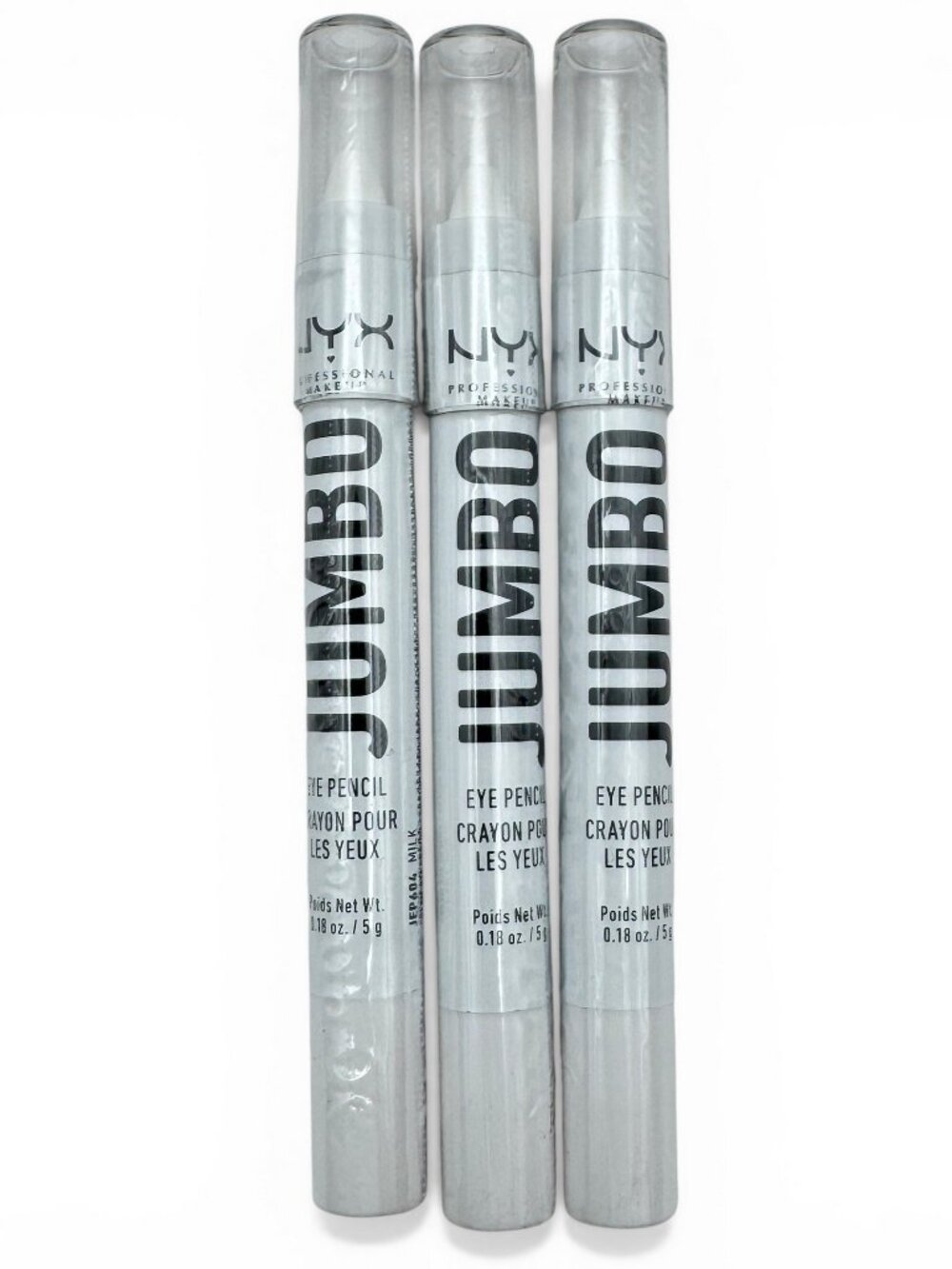 3 Pack NYX Jumbo Eye Pencil Blendable Eyeshadow Stick Eyeliner Pencil - MILK